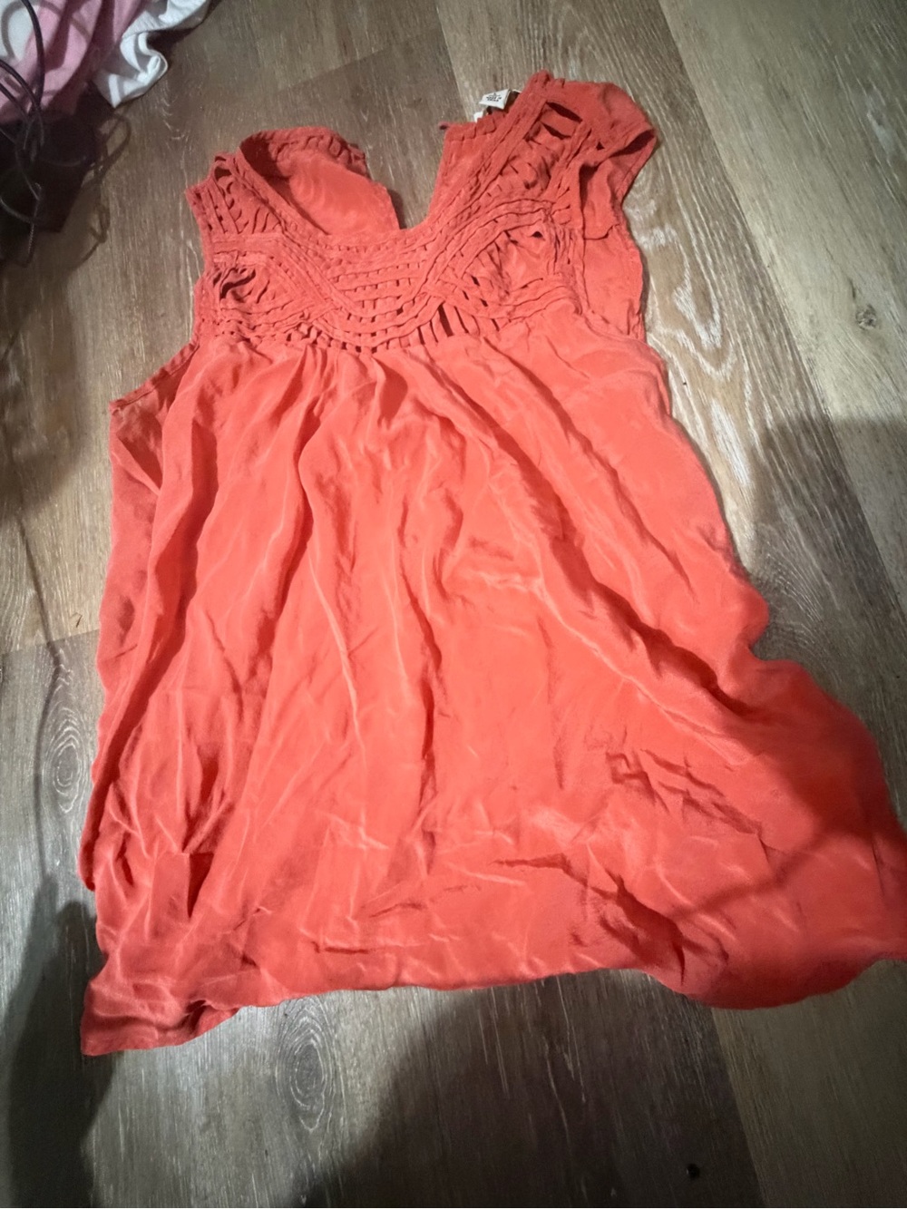 Banana Republic Women’s silk patterned  Sleeveless Top - coral